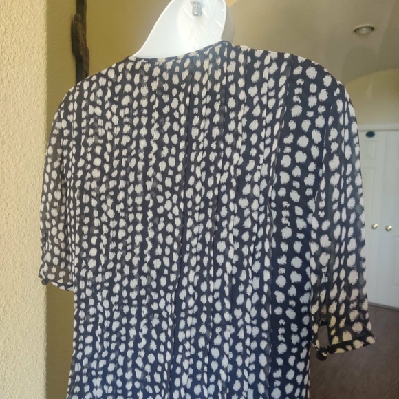 Armani Le Collezioni Pleated/Print Dress Size 4 Made In Italy - Picture 5 of 12